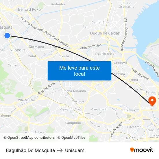 Bagulhão De Mesquita to Unisuam map