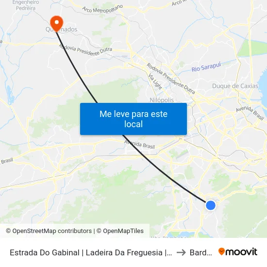 Estrada Do Gabinal | Ladeira Da Freguesia | Mcdonald's to Bardaria map