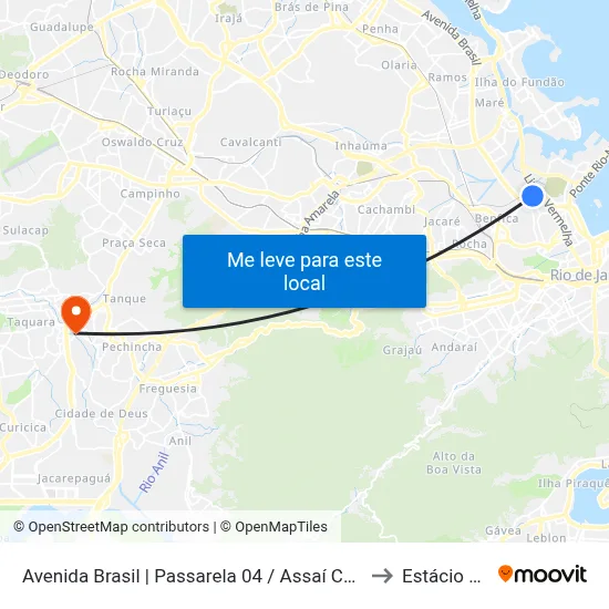 Avenida Brasil | Passarela 04 / Assaí Caju to Estácio R9 map