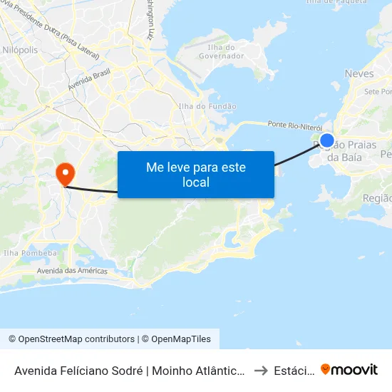 Avenida Felíciano Sodré | Moinho Atlântico / Porto De Niterói to Estácio R9 map