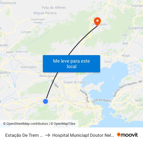 Estação De Trem De Bangu to Hospital Municiapl Doutor Nelson De Sá Earp map