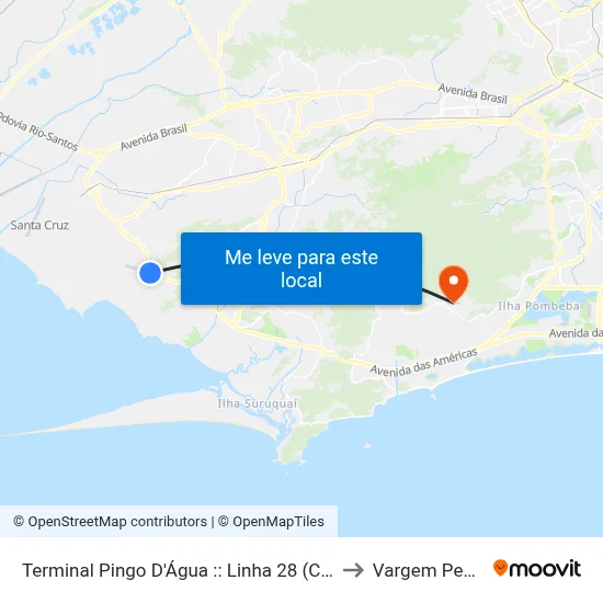 Terminal Pingo D'Água :: Linha 28 (Conexão Brt) to Vargem Pequena map
