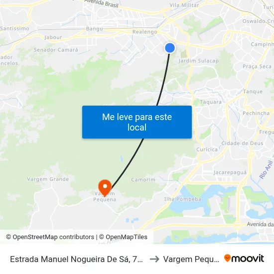 Estrada Manuel Nogueira De Sá, 769-791 to Vargem Pequena map