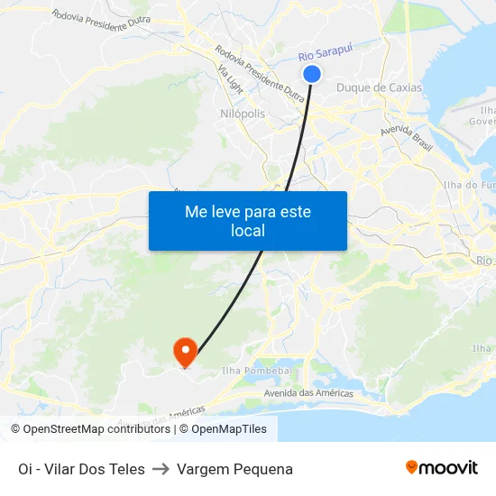 Oi - Vilar Dos Teles to Vargem Pequena map