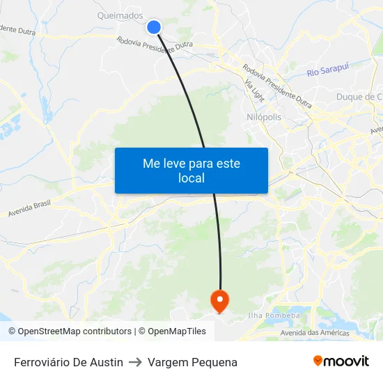 Ferroviário De Austin to Vargem Pequena map