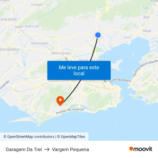 Garagem Da Trel to Vargem Pequena map