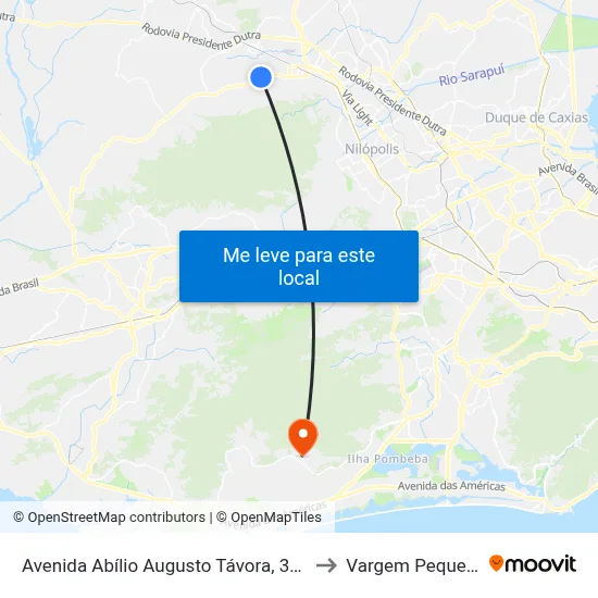 Avenida Abílio Augusto Távora, 3181 to Vargem Pequena map