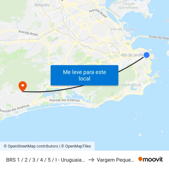 BRS 1 / 2 / 3 / 4 / 5 / I - Uruguaiana to Vargem Pequena map