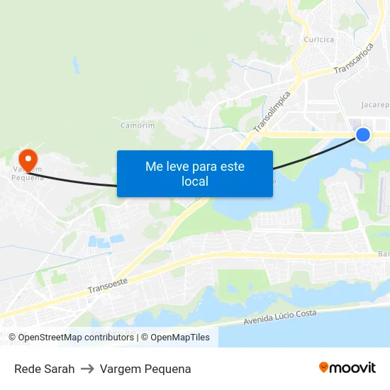 Rede Sarah to Vargem Pequena map