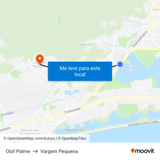 Olof Palme to Vargem Pequena map