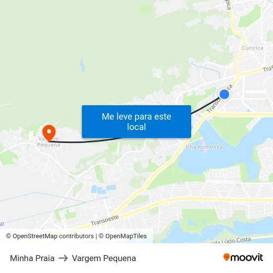 Minha Praia to Vargem Pequena map