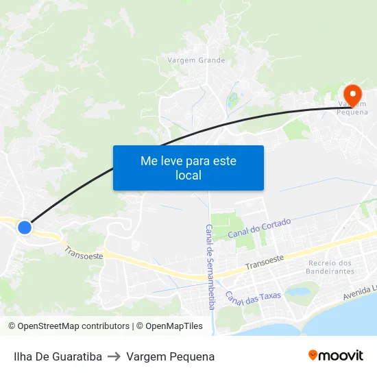 Ilha De Guaratiba to Vargem Pequena map