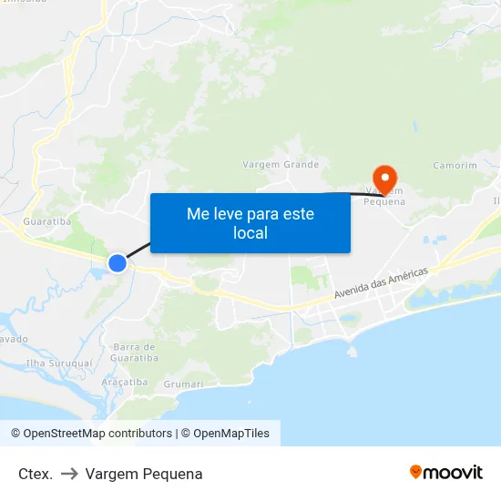 Ctex. to Vargem Pequena map