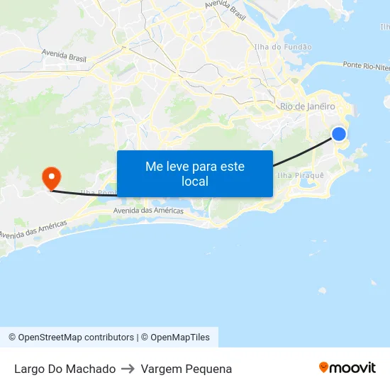 Largo Do Machado to Vargem Pequena map