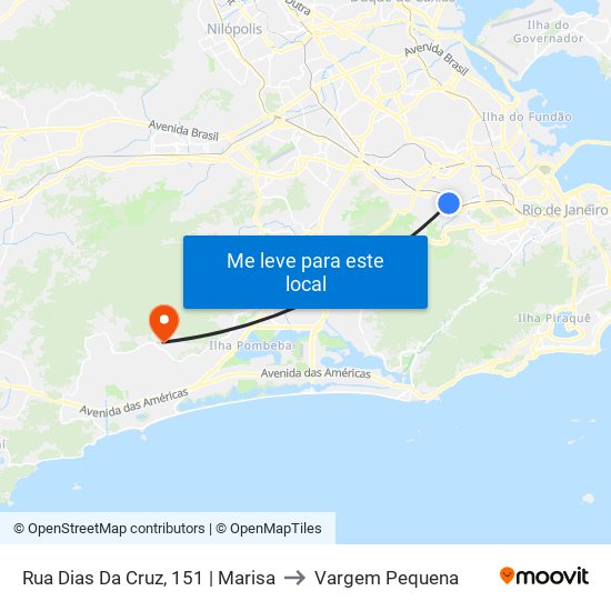 Rua Dias Da Cruz, 151 | Marisa to Vargem Pequena map