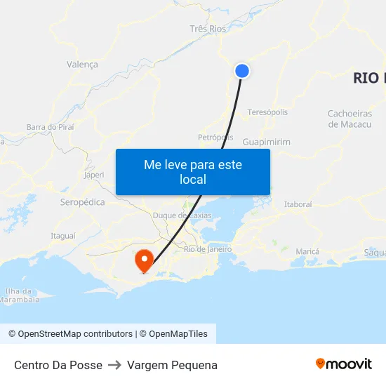 Centro Da Posse to Vargem Pequena map