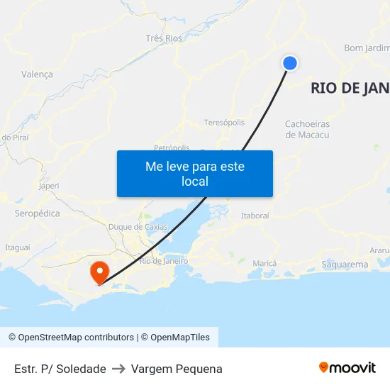Estr. P/ Soledade to Vargem Pequena map
