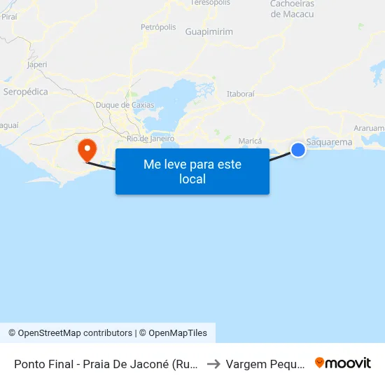 Ponto Final - Praia De Jaconé (Rua 47) to Vargem Pequena map
