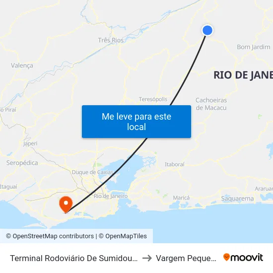 Terminal Rodoviário De Sumidouro to Vargem Pequena map