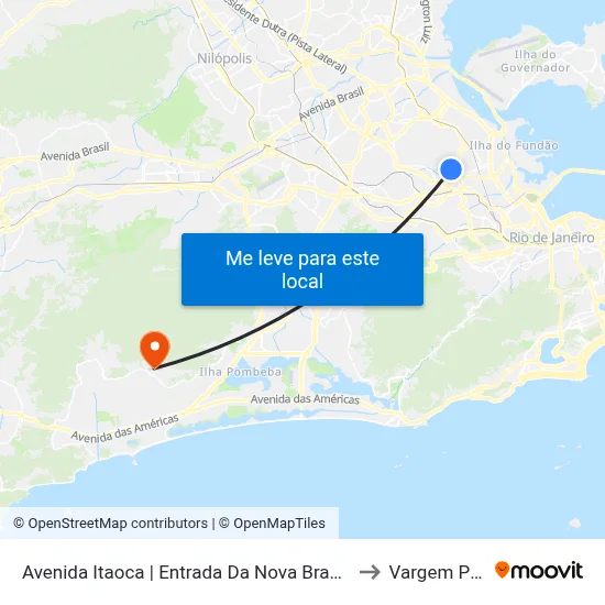 Avenida Itaoca | Entrada Da Nova Brasília (Sentido Itararé) to Vargem Pequena map