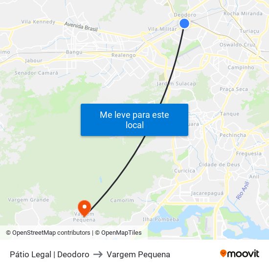Pátio Legal | Deodoro to Vargem Pequena map