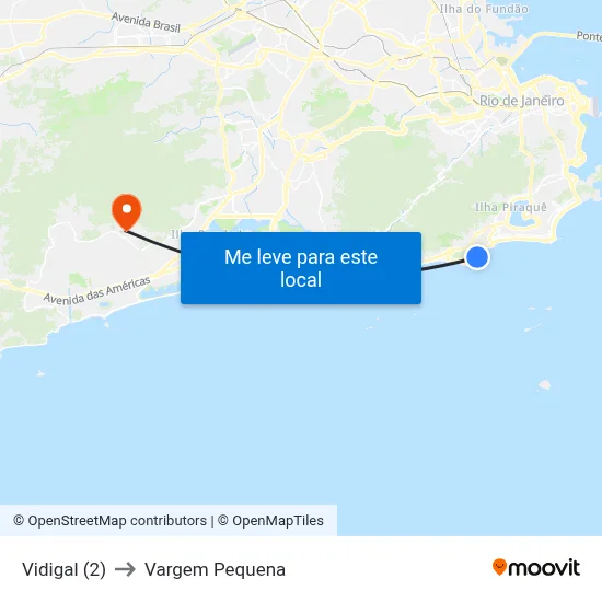 Vidigal (2) to Vargem Pequena map