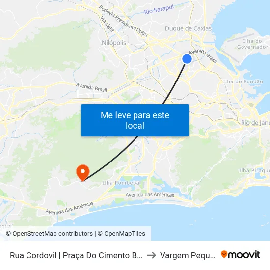 Rua Cordovil | Praça Do Cimento Branco to Vargem Pequena map