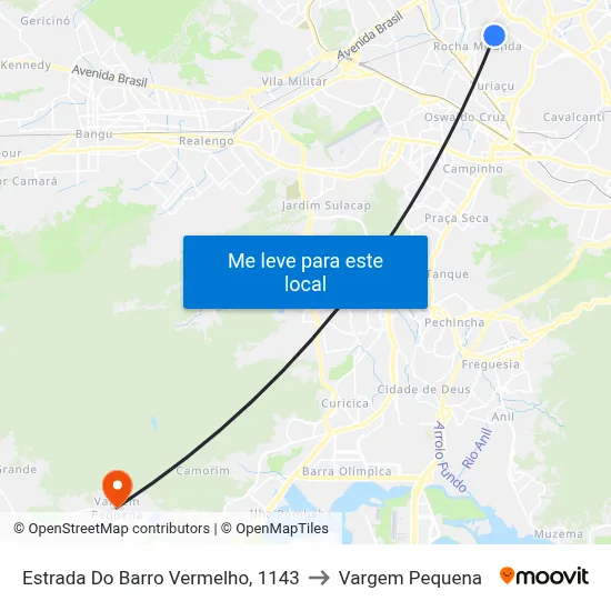 Estrada Do Barro Vermelho, 1143 to Vargem Pequena map