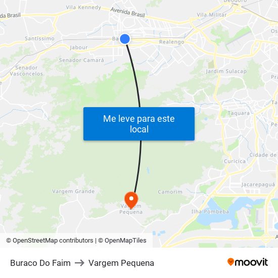 Buraco Do Faim to Vargem Pequena map