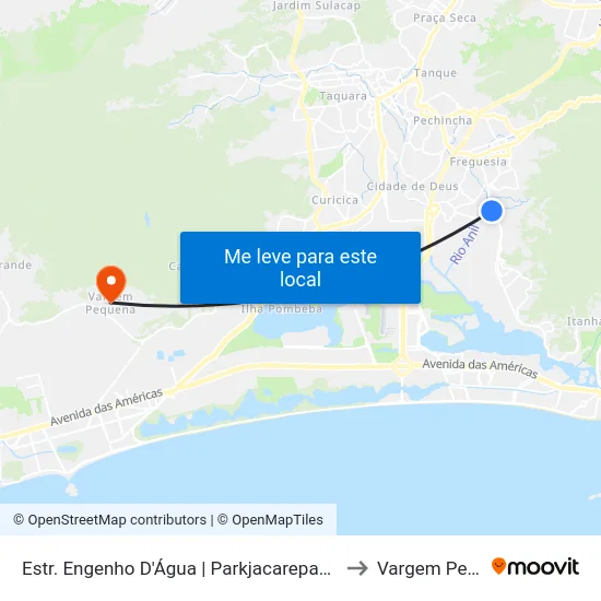 Estr. Engenho D'Água | Parkjacarepaguá (Acesso 1) to Vargem Pequena map
