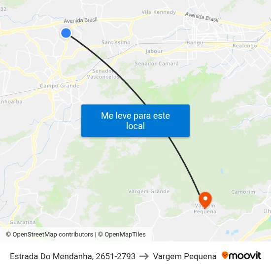 Estrada Do Mendanha, 2651-2793 to Vargem Pequena map