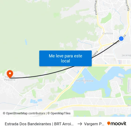 Estrada Dos Bandeirantes | BRT Arroio Pavuna | Atacadão to Vargem Pequena map