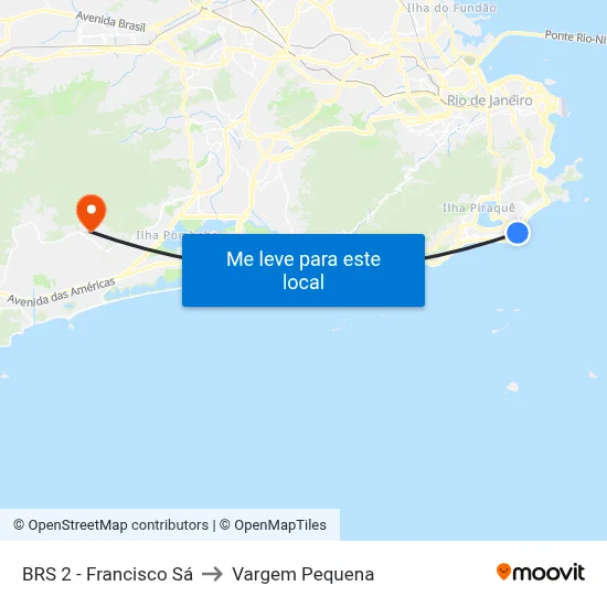 BRS 2 - Francisco Sá to Vargem Pequena map