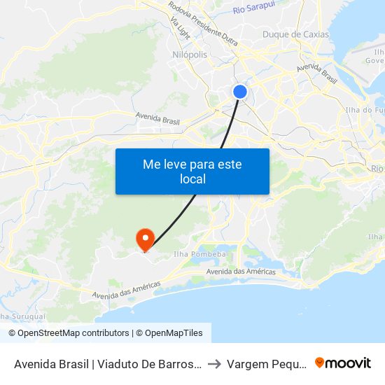 Avenida Brasil | Viaduto De Barros Filho to Vargem Pequena map
