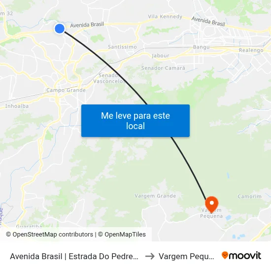 Avenida Brasil | Estrada Do Pedregoso to Vargem Pequena map