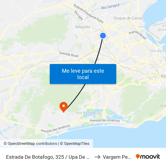 Estrada De Botafogo, 325 / Upa De Costa Barros to Vargem Pequena map