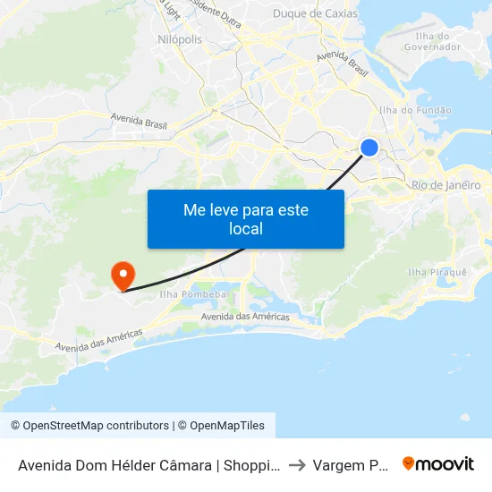 Avenida Dom Hélder Câmara | Shopping Nova América to Vargem Pequena map