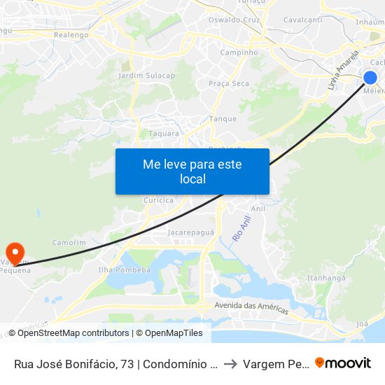 Rua José Bonifácio, 73 | Condomínio East Side Meier to Vargem Pequena map