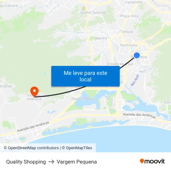 Quality Shopping to Vargem Pequena map