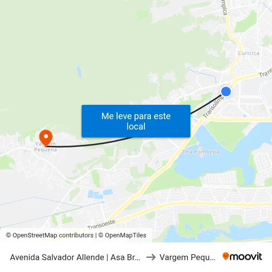 Avenida Salvador Allende | Asa Branca to Vargem Pequena map
