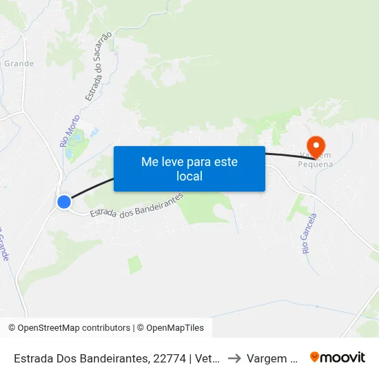 Estrada Dos Bandeirantes, 22774 | Veterinária Vargem Grande to Vargem Pequena map