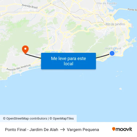 Ponto Final - Jardim De Alah to Vargem Pequena map