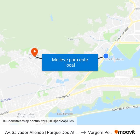 Av. Salvador Allende | Parque Dos Atletas | Riocentro to Vargem Pequena map
