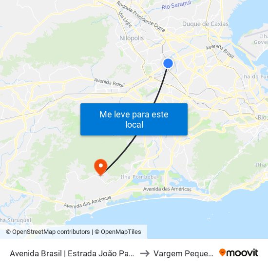 Avenida Brasil | Estrada João Paulo to Vargem Pequena map