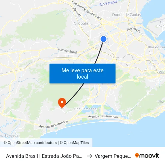 Avenida Brasil | Estrada João Paulo to Vargem Pequena map