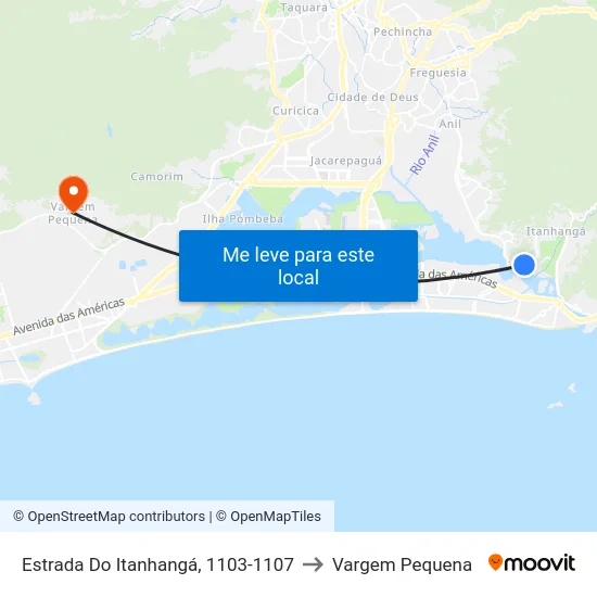 Estrada Do Itanhangá, 1103-1107 to Vargem Pequena map