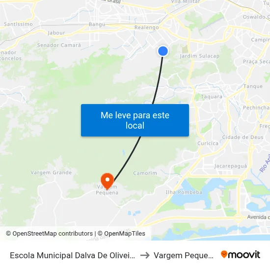 Escola Municipal Dalva De Oliveira to Vargem Pequena map