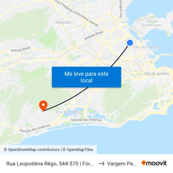 Rua Leopoldina Rêgo, 544-570 | Fórum De Olaria to Vargem Pequena map