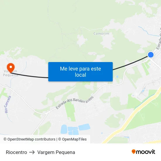 Riocentro to Vargem Pequena map