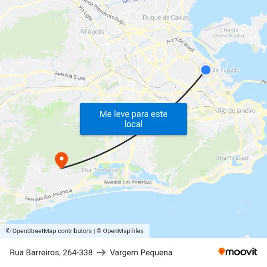 Rua Barreiros, 264-338 to Vargem Pequena map